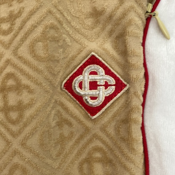 Casablanca Monogram Velour Velvet Track Pants Men's Size L Taupe - Picture 8 of 16